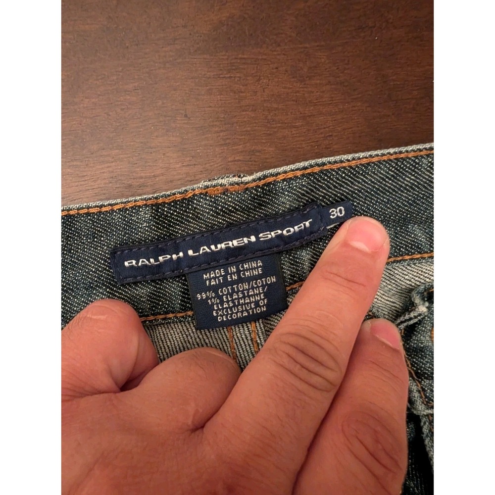 Ralph Lauren Sport Jeans Women's 30 Blue Denim Flat Front Boot Cut - Picture 7 of 8